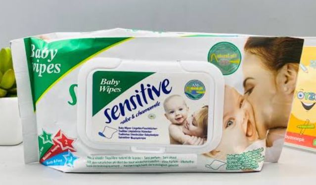 Sensitive Baby Wipes  Soft Cotton Wet Wipes For Newborn And Baby's Delicate Skin, Alcohol Free Baby Wipes (70 Sheets)