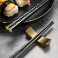 5 Pairs Japanese Chopsticks Sushi Sticks Korean Chopsticks Reusable Alloy Chop Sticks Kitchen Tableware Tool Accessories. 