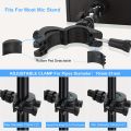 4.7-13.5" Tablet and Smartphones holder for Microphone Stand with 360-Degree Rotable Swivel Mount for Music Sheet Live Streaming. 