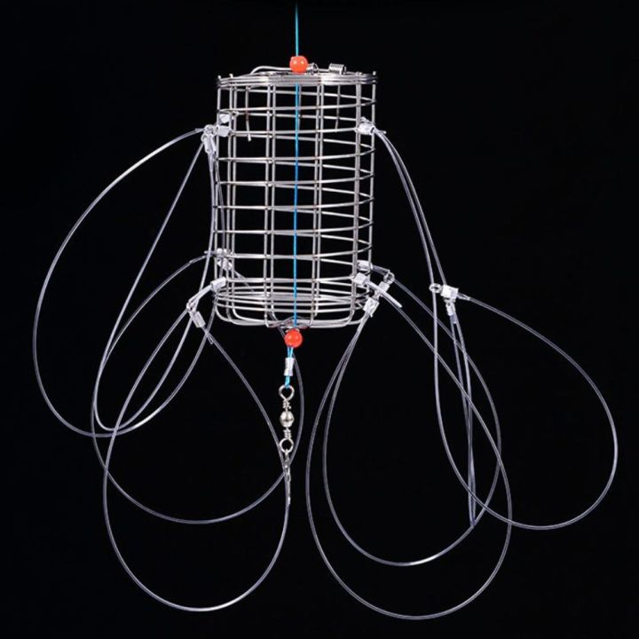 8%20Rings%20Catching%20Tool%20Stainless%20Steel%20Durable%20Bait%20Cage%20Nylon%20Thread%20Fish%20Cage%20Feeder%20Crab%20Lobster%20Shrimp%20Crayfish%20-%20Image%204