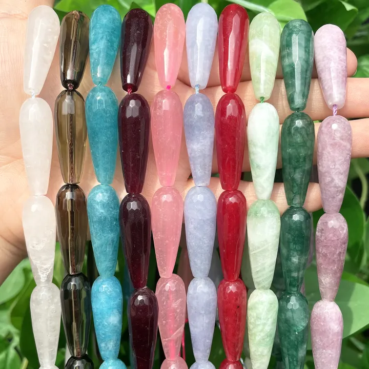10x30mm%20Faceted%20Water%20Drop%20Shape%20Stone%20Natural%20Smoky%20Quartz%20Angelite%20Garnet%20Agates%20Loose%20Beads%20for%20Jewelry%20Making%20DIY%20Bracelet%20-%20Image%203