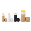 5pcs Kraft Paper Push Up Tubes Biodegradable Cardboard Cosmetic Cylindrical Packaging Lip Balm Deodorant Container Cosmetic Box.
