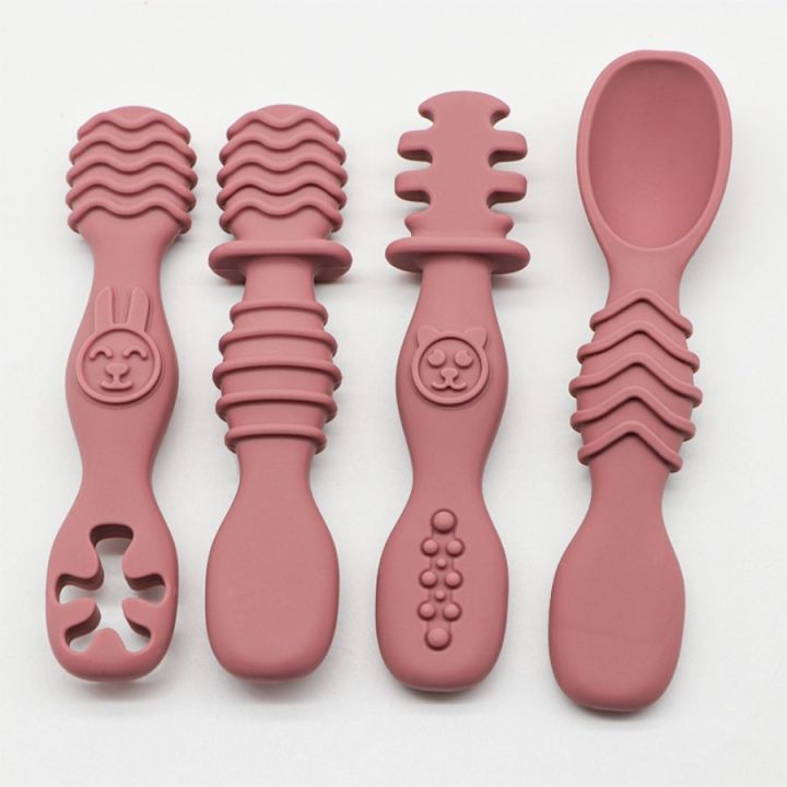 4%20Pcs%20Silicone%20Baby%20Food%20Spoons%20Easy-to-Grip%20Training%20Utensils%20Children's%20for%206%20Months%20Years%20Old%20Infants'%20for%20BPA-Free%20Christmas%20Gift%20Tableware%20-%20Image%205
