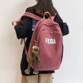 Korean Large Capacity Backpack for Girls - Stylish School and College Book Bag, Multiple Compartments. 