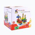 Wooden Four Sets Column, Geometric Shape Four Column Blocks, Early Educational & Learning Toys. 