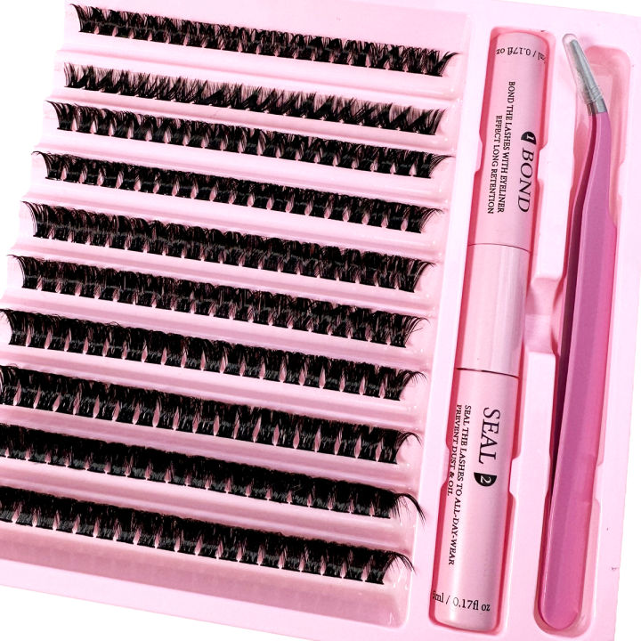 DIY%20Lashes%20Extension%20Kit%20Lash%20Bond%20and%20Seal%20Remover%20Eyelashes%20200%20PCS%20Clusters%20Makeup%20Tools%20for%20Gluing%20Lashes%20Gluing%20Glue%20-%20Image%205