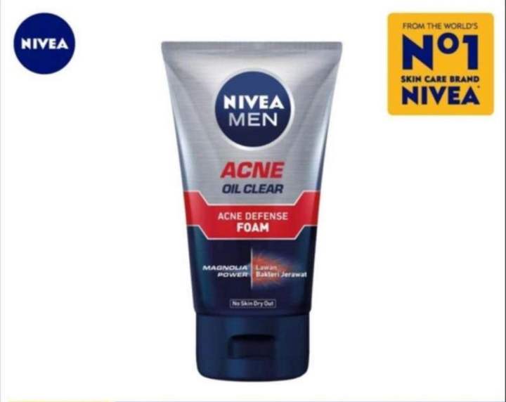 NIVEA Men Acne Oil Clear – Acne Defense Foam (100 ml) (Germany/UK/Thailand)