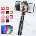 Live Streaming Mobile Phone Holder Selfie Stick Phone Holder Portable Retractable Tripod With Selfie light For IPone 14 Huawei. 