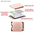 1Set Copper Heatsink M.2 Hard Disk Cooling Radiator 2230 Solid State Drive Thermal Cooler For Steam Deck Console Accessories. 