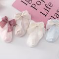 3 Pairs Summer Baby Mesh Socks Bowknot Soft Cotton Newborn Sock Princess Infant Toddler Girls Cute Breathable Socks. 