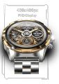 Ronin R-014 LUXE Smart Watch Amoled + AOD display | HD resolution | Luxury stainless steel built. 