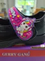 Student shoes black leather Velcro unicorn/pony unicorn/Pony by Gerry gang-no light. 