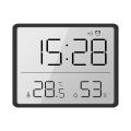 9.3x7.3x1.5cm Digital Alarm Clock Temperature Humidity Hourly Beep Magnetic Sucked Table Clock 12/24H Wall-mounted LCD Clock. 