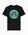 Black And White Starbucks Tshirt Unisex. 