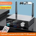 Bluetooth 5.3 Transmitter Receiver Stereo Low Latency AUX 3.5mm Optical Wireless Music Audio Adapter Remote Control For TV PC.