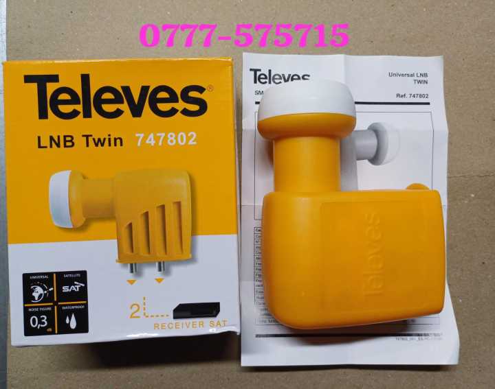 Twin Universal LNB for Satellite Receiver- 2 Way LNB