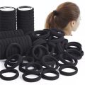50-1000pcs Black Hair Ties Elastic Hair Bands Decorative Hair Accessories Set Holiday Gift For Girls Kids hair bands for girls. 