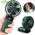 4000mAh Handheld Mini Fan Foldable Portable Neck Hanging Fans 5 Speed USB Rechargeable Fan with Phone Stand and Display. 
