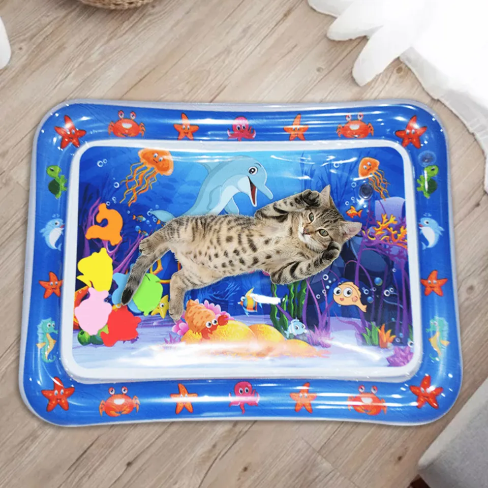 Water Mat Water Playmat, Thickened Water Sensor For Cats, Water Sensory ... - Cat Water Play Modes