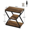 Industrial End Table, 3-Tier Sofa Side Table Bedside Table

customized. 