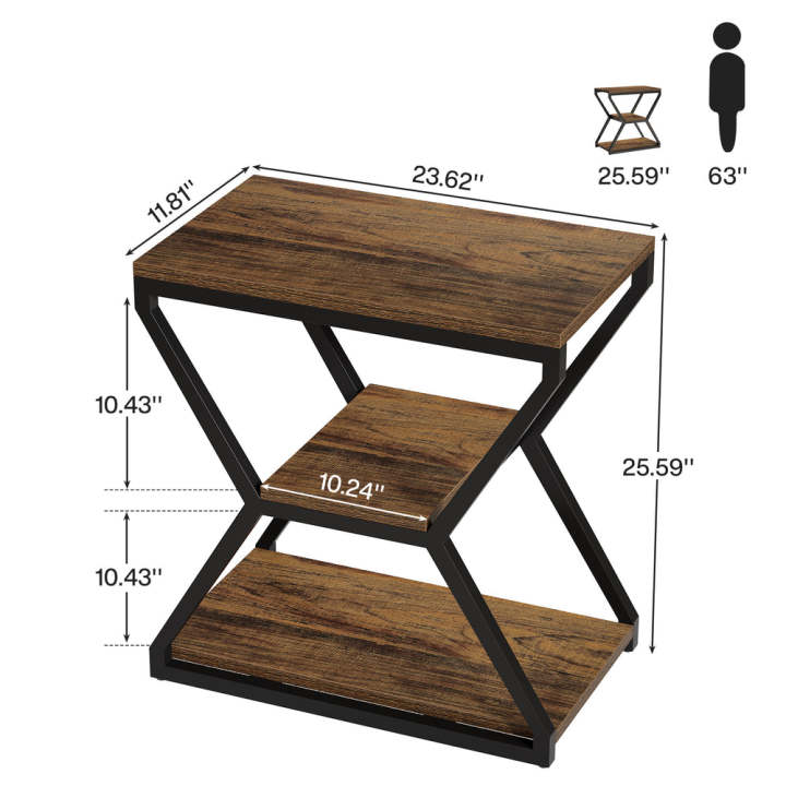 Industrial%20End%20Table,%203-Tier%20Sofa%20Side%20Table%20Bedside%20Table%0A%0Acustomized%20-%20Image%202