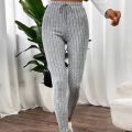 Women Striped Leggings Fitness Elastic Yoga Leggings High Waist Butt Lift Gym Trainning Tights Fashion Thread Slim Trousers. 