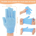 Exfoliating Shower Gloves - 2 Pcs Bath Scrub Mitt for Smooth Skin. 