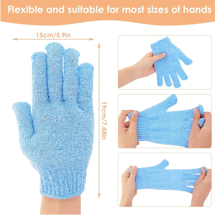 Exfoliating%20Shower%20Gloves%20-%202%20Pcs%20Bath%20Scrub%20Mitt%20for%20Smooth%20Skin%20-%20Image%202