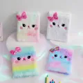 Cartoon Cat Small Diary Book Girl Cute Plush Note Book Student Hand Ledger Birthday Gift Notebook Girl. 