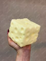 Jumbo Cheese Cube Stress Ball Big Cheese Shapeable Squeeze Ball Non-Bounce Fidget Toy ASMR Sensory Anti-Stress Christmas Gift.