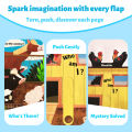 Who’s That? Push-Pull-Slide Board Books —4-Book Interactive Set for Toddlers & Preschool—Forest, Farm, Ocean & Grassland Animals.