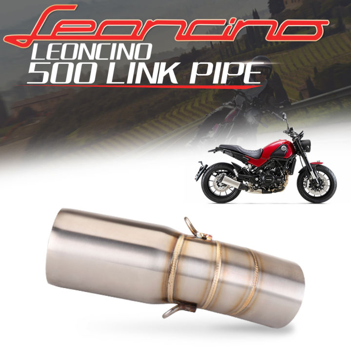 Slip On For Benelli Leoncino 500 BJ500 Motorcycle Exhaust Escape Stainless Steel Middle Link Pipe Connect 51MM muffler