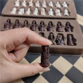 Imitation ancient chess trumpet resin chess pieces leather chessboard 28*28cm(11inch) Qing Bing chess figure modeling puzzle. 