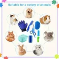 8 Pcs Pet Grooming Set, Hair Removal Comb For Dog, Flea Comb, Dog Shampoo Brush, Pet Nail Clippers, Dog Toothbrush Set. 