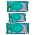 Pack of 3 Large Baby Wipes Soft Creme Cotton 100% Original Rainbow brand. 