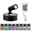 Adjustable LED Spotlights with Remote Rechargeable Motion Sensor Night Light RGB Bedroom Bedside Wall Lamp Spot Light Room Decor. 