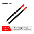 Carbon Flash For Tesla Model 3 Y Car Door Emergency Handle Extended Manual Door Release Emergency Safety Pull Rope Puller Button. 