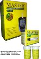MASTER GLUCOMETER WITH 50 STRIPS + 10 FREE STRIPS + 10 LANCETS + 10 ALCOHAL SWABS + 20 SANIPLAST + 5 FACEMASKS. 