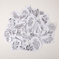2PC Floral Print Water-Soluble Underlay Embroidery Patterns for DIY Craft And Sewing Projects. 