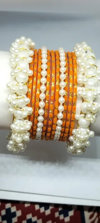 Pearl%20And%20Velvet%20Bangles%20Set%20For%20Girls%20And%20Women/%20Trending/Fashion/Bangles%20-%20Image%204