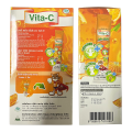 Vita-C Jelly Strip, Orange Flavored Jelly Mixed with Vitamin C for Children, Dietary Supplement for Children. Vitamins for Children (10 Packets/Box) Vitamin C 50Mg.. 