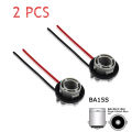 2Pcs BA15S 1156 Bulb Socket P21W Lamp Holder Adapter Base Connector.