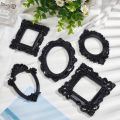 5 Pcs Resin Frame Gothic Photo Frame Black Antique Picture Frame Wall Gallery Picture Frame Home Photography Decoration. 