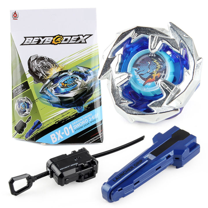 Bey X BX-01 DranSword 3-60F Starter Metal Battle Gyro with Launcher Grip Toy Set