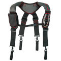 MELOTOUGH Gel Construction Work Suspender Tool Belt Suspenders with Gel Shoulder Pad Detachable Phone Holder. 