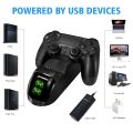 New Gamepadr Fast Charging Dock Charger for PS4/PS4 Slim /PS4 Pro Game Controller Joystick Dock Holder With Indicator Light. 