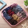 50PCS/Set New Women Girls Candy Colors Nylon Basic Scrunchie Hair Tie Ponytail Hold Hair  Bands Fashion Hair Accessories. 