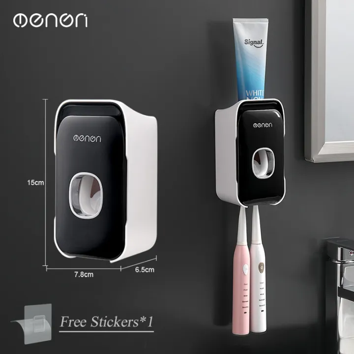 %EF%BB%BFMENGNI%20Toothpaste%20Dispenser%20Wall-Mounted%20Bathroom%20Toothpaste%20Squeezer%20Punch-Free%20Toothbrush%20Holder%20Rack%20manual%20operation%20-%20Image%208