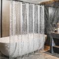3D Pebble Clear Shower Curtain Liner with Magnets & Hooks, Fashion Plastic Bathroom Curtain for Bathtubs Bath Decor. 