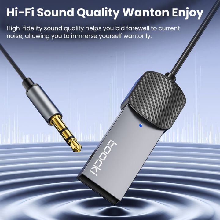 Toocki%20AUX%20Bluetooth%20Car%20Adapter%20Dongle%20Cable%20For%20Car%20Tablet%20Bluetooth%20Receiver%205%20USB%20to%203.5mm%20Jack%20Speaker%20Audio%20Music%20Receiver%20-%20Image%202